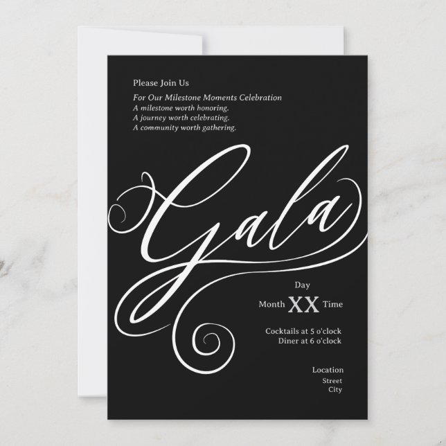 Milestone Gala Invitation (Front)