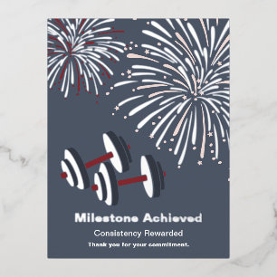 Milestone Thanks For Your Commitment Foil Postcard