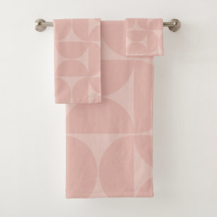 Milieu du siècle moderne Motif Abstrait rose pâle