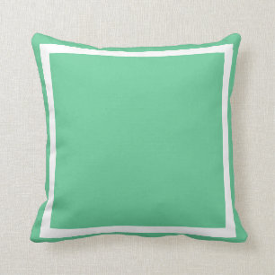 milieu solide poudre douce bleu vert clair coussin