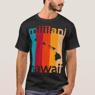 Mililani Hawaii Retro Cutout HI Souvenir T-Shirt