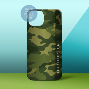 Militaire Camo Motif Vert avec nom