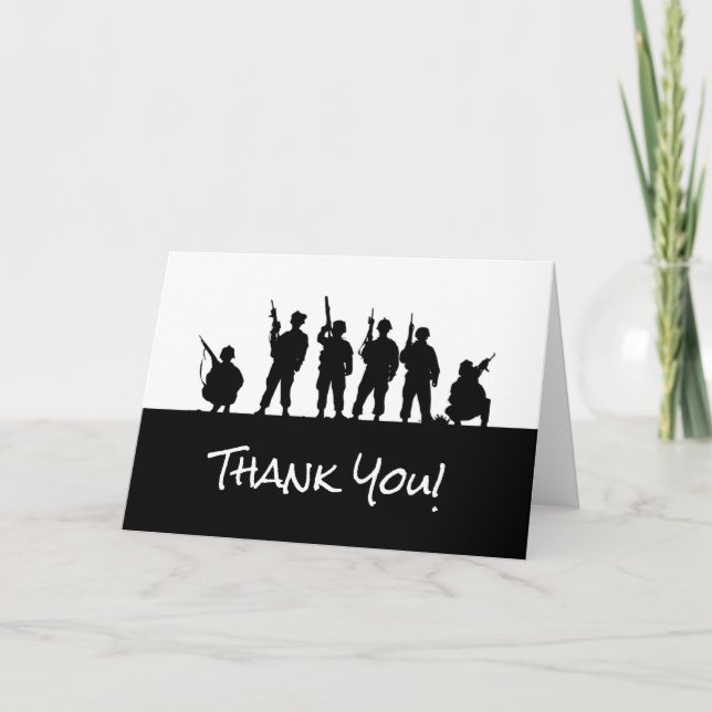 Militaire, Merci ! Carte de vœux (Devant)