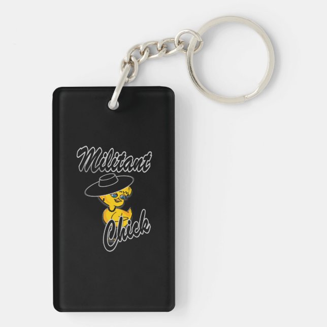 Militant Chick #4 Keychain (Back)