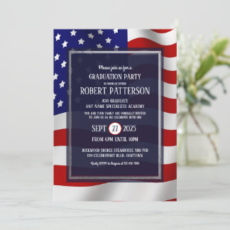 Military Academy Graudation Party Invitation