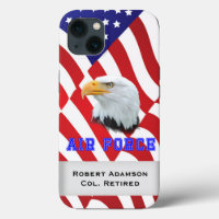 Military Air Force flag and eagle personalize