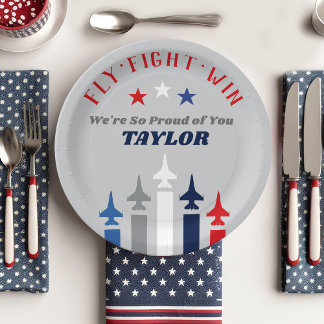 Military Air Force Jet Planes Going Away Party Paper Plate