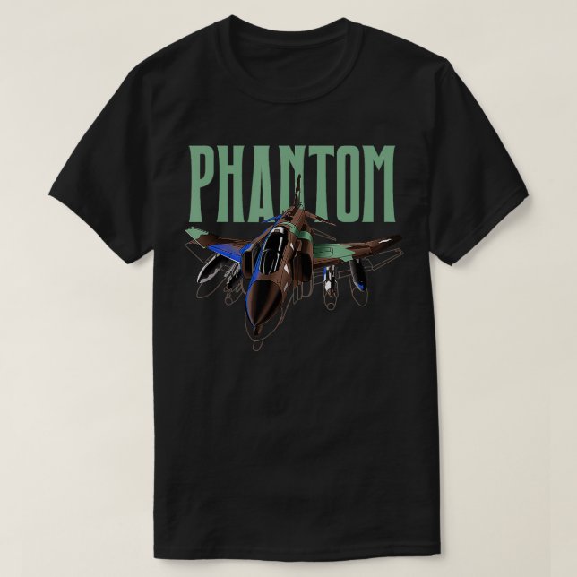 Military Aircraft Phantom Jet Fighter Airplane  T-Shirt (Design Front)
