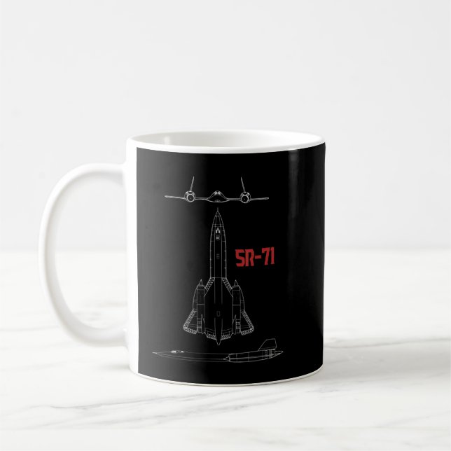 Military Aircraft Sr-71 Blackbird Usaf Pilot Gif.p Coffee Mug (Left)
