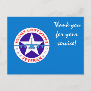 Military Airlift Service Veteran customizable Postcard