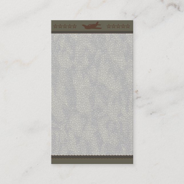 Military Airplane Business Card (Front)