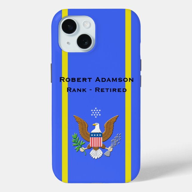 Military American emblem personalize  Case-Mate iPhone Case (Back)
