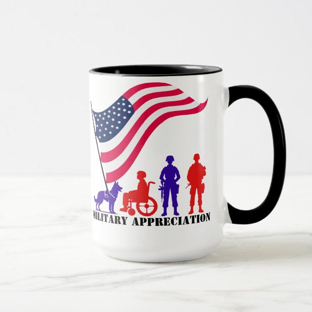 Military Appreciation Customizable Mug (Right)
