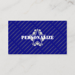 Military Armed Forces Recruiter Blue Ocean Style Business Card