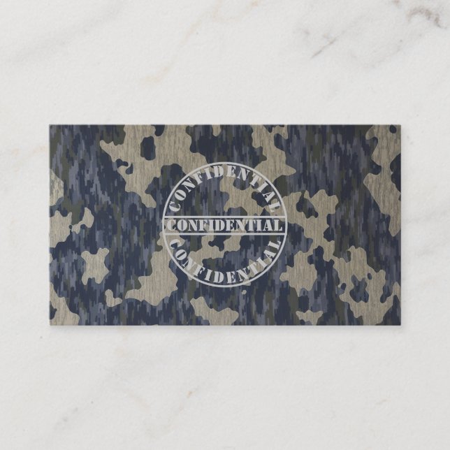 Military Armed Forces Recruiter Faded Camouflage Business Card (Front)