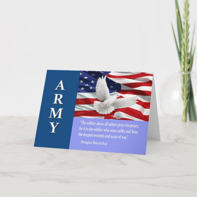 Military Army Troop Support Card (Front)