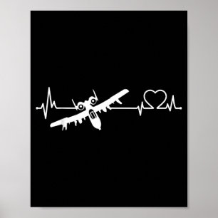 Military Attack Jet Close Air Support Aircraft Poster
