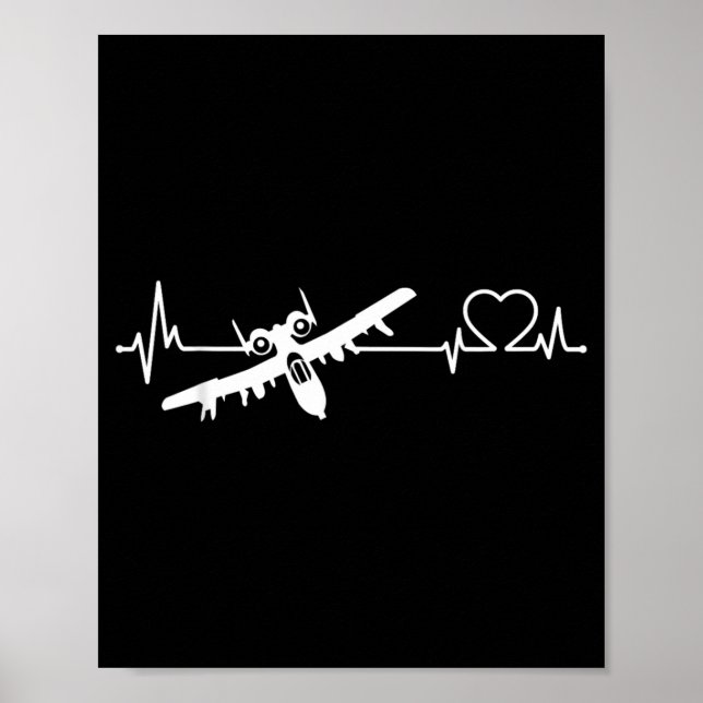 Military Attack Jet Close Air Support Aircraft Poster (Front)