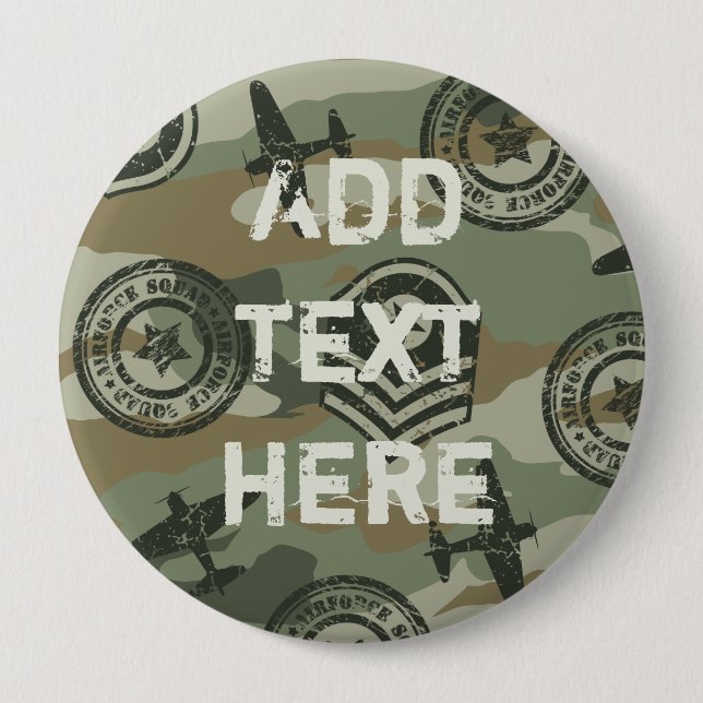 Military badges 4 inch round button (Front)