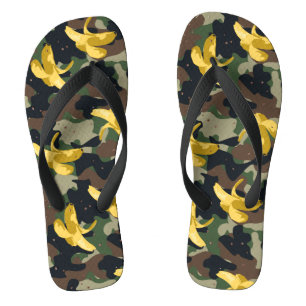 Military bananas flip flops top