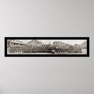 Military Band Pershing Photo 1918 Poster