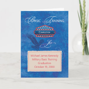 Military Basic Training Blue, Customizable Card