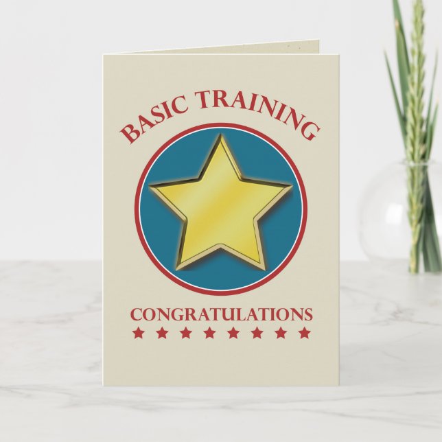 Military Basic Training Graduation Congratulations Card (Front)