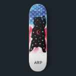 *~* Military Bear Red White Blue Flag Skateboard<br><div class="desc">*Energetically Enhanced / imbues GRIZZLY BEAR silhouette on American Flag * Patriotic American Flag with black GRIZZLY BEAR silhouette . . This design features the USA Flag American Flag also known as Old Glory and Stars and Stripes. This Watercolor American Flag design includes the colours Red White Blue in the...</div>