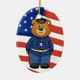 Military Bears Ceramic Ornament