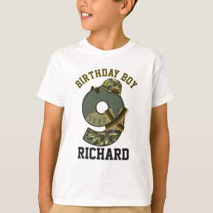 Military Birthday Boy Nineth Soldier T-Shirt