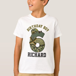 Military Birthday Boy Sixth Soldier T-Shirt