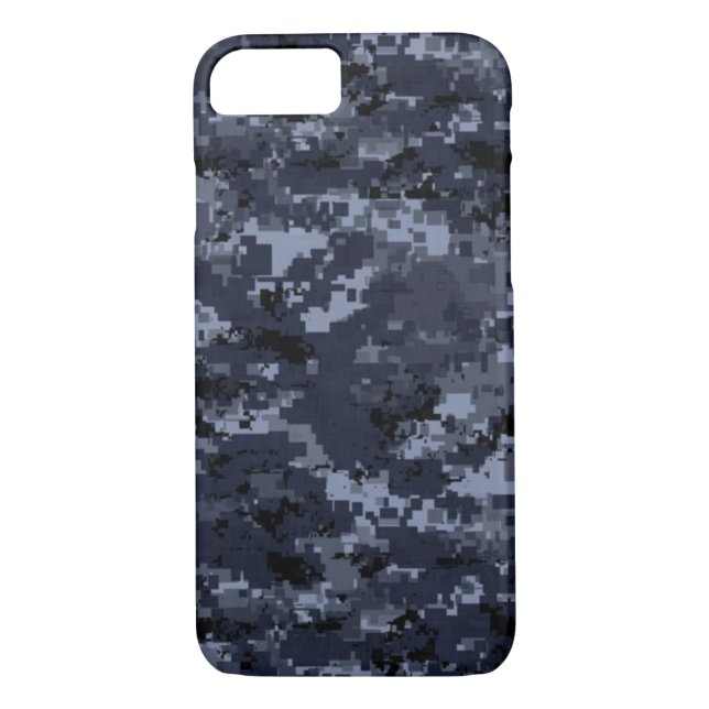 Military Blue Camo Barely There iPhone 7 Case (Back)