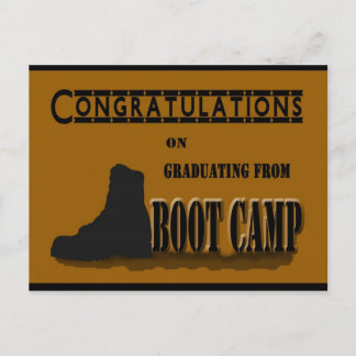 Military Boot Camp Graduation Postcard