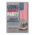 Military Boots Flag GRAY Going Away Farewell Party