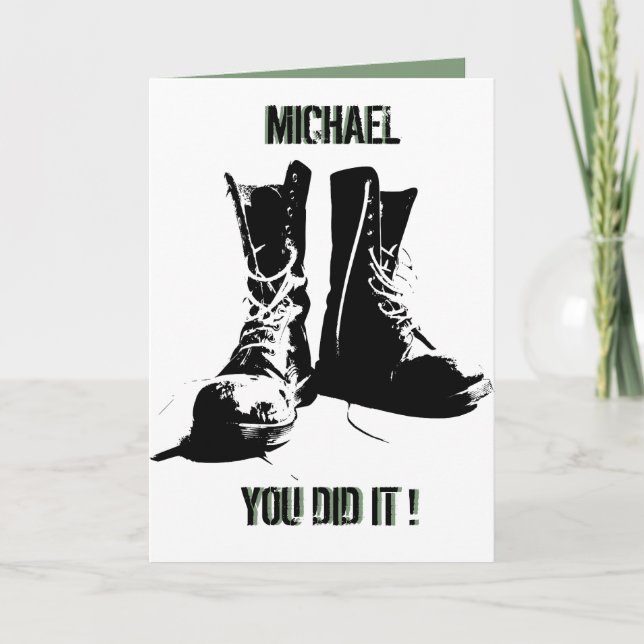 Military Boots | Passing Out Parade Card (Front)