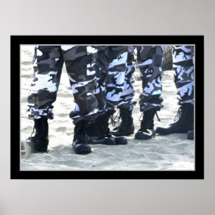 Military boots poster