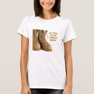 military boots women's t-shirt
