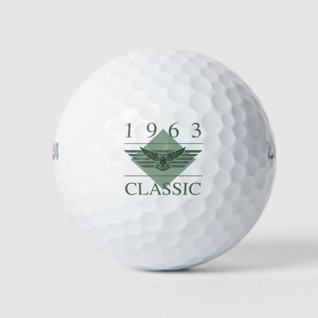 Military Born In 1963 60th Birthday Golf Balls (Front)