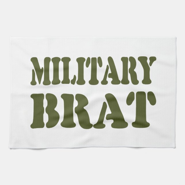 MILITARY BRAT KITCHEN TOWEL (Horizontal)