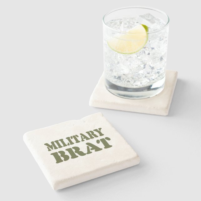 MILITARY BRAT STONE COASTER (Side)