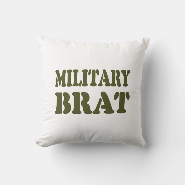 MILITARY BRAT THROW PILLOW (Front)