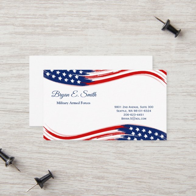 Military Business Card (Front/Back In Situ)