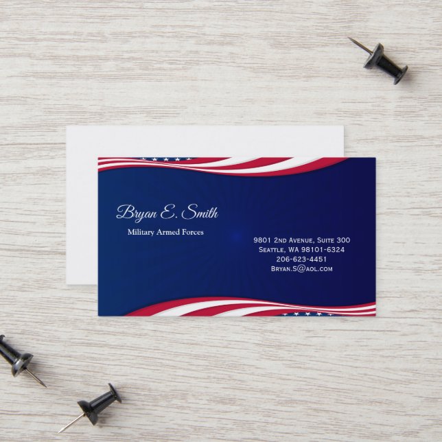 Military Business Card (Front/Back In Situ)