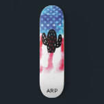 *~* Military CACTUS Red White Blue Flag Skateboard<br><div class="desc">*Energetically Enhanced / imbues WEST WESTERN CACTUS silhouette on American Flag * Patriotic American Flag with a WEST WESTERN CACTUS silhouette . . This design features the USA Flag American Flag also known as Old Glory and Stars and Stripes. This Watercolor American Flag design includes the colours Red White Blue...</div>
