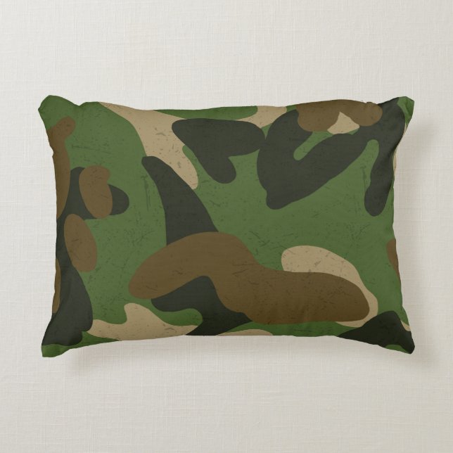 Military Camo Accent Pillow (Front)