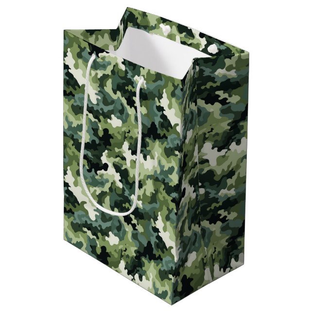 Military Camo Gift Bag (Front Angled)