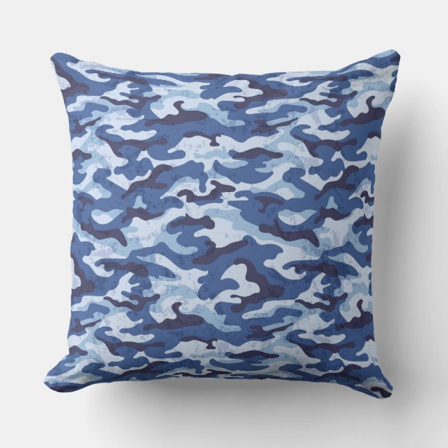 Military Camo Print Accent Pillow (Front)
