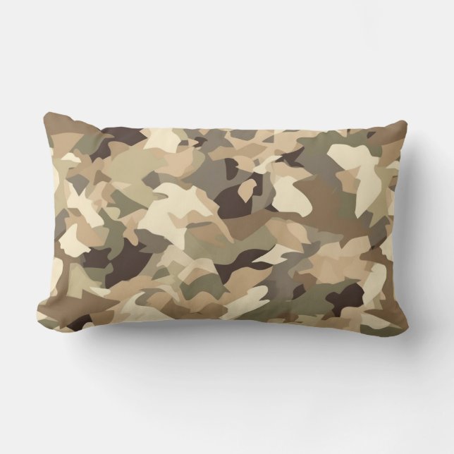 Military Camo Print Accent Pillow (Front)