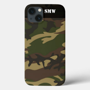Military Camoflauge Camo Green Personalized iPhone 13 Case