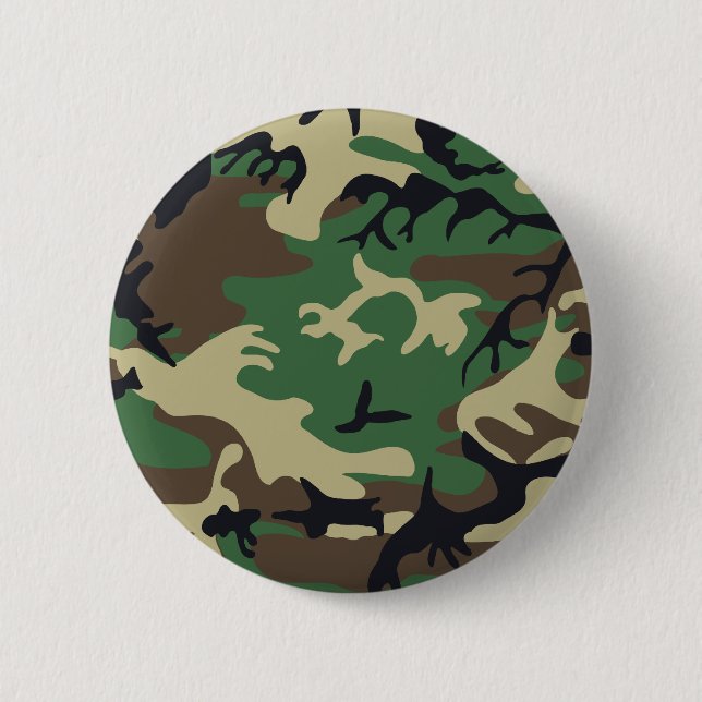 Military Camouflage 2 Inch Round Button (Front)